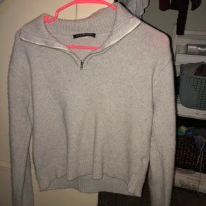 Brandy melville pull over quarter zip sweater